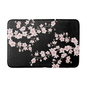 Tapete De Banheiro Cherry Blossoms BLUSH Pink Black