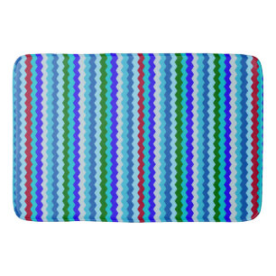 Tapete De Banheiro Chevron zigzag Vidro-Mar - Banheira