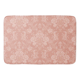 Tapete De Banheiro Chic Floral Romântico Damask-Peach