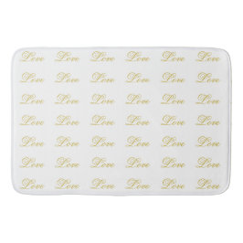 Tapete De Banheiro Chic Grafite Dourado Branco Amor Caligrafia Casame