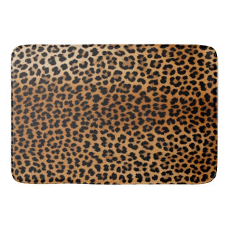 Tapete De Banheiro Chic Leopard Print Bath Mat Glamoratti 