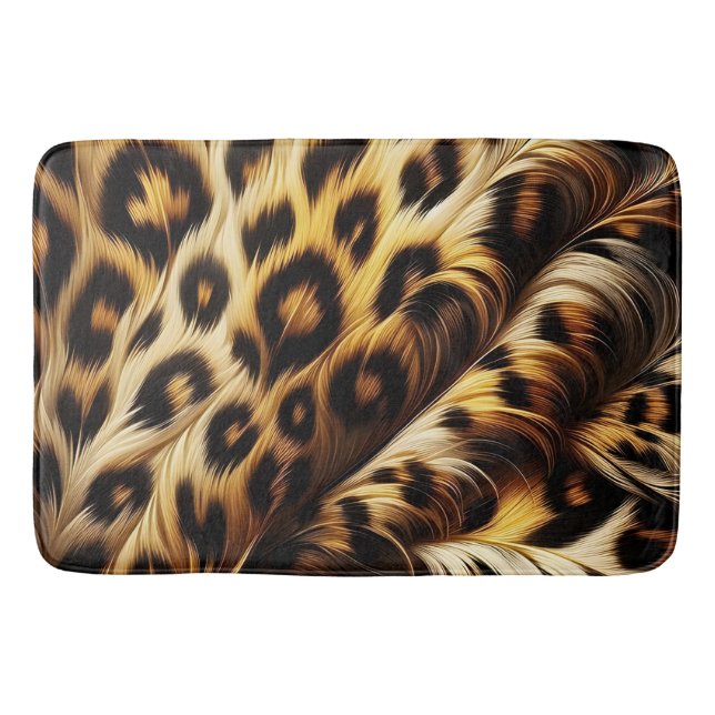 Tapete De Banheiro Chic Leopard: Uma Ducha Na moda para cada quarto (Frente)