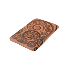 Tapete De Banheiro Chic Terracotta Fern Frond Swirl Bath Mat