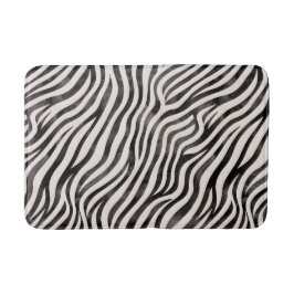Tapete De Banheiro Chic Zebra Print Bath Mat