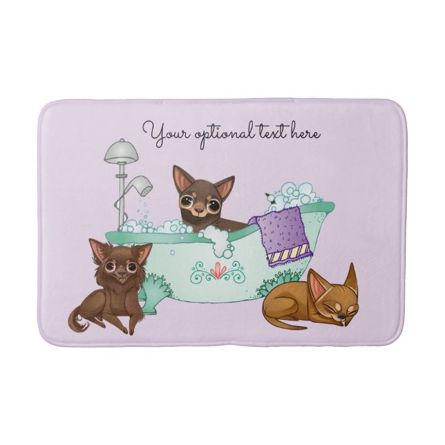 Tapete De Banheiro Chihuahua Bath Mat (Frente)