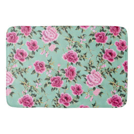 Tapete De Banheiro Chinoiserie Floral Rosa e Verde