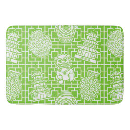 Tapete De Banheiro Chinoiserie Pagoda – Lime Preppy Asian Garden