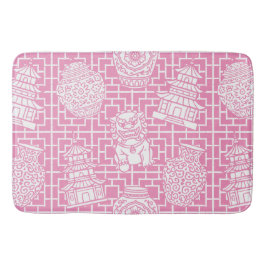 Tapete De Banheiro Chinoiserie Pagoda – Pink Preppy Asian Garden