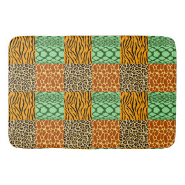 Tapete De Banheiro Chita, Girafa, Tigre e Cobra