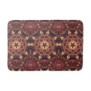 Tapete De Banheiro Choc Chip Earthy Tribal Batik