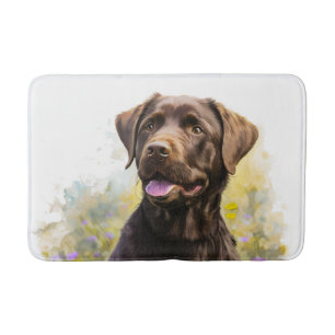 Tapete De Banheiro Chocolate Labrador