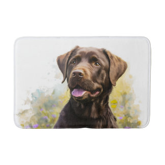 Tapete De Banheiro Chocolate Labrador