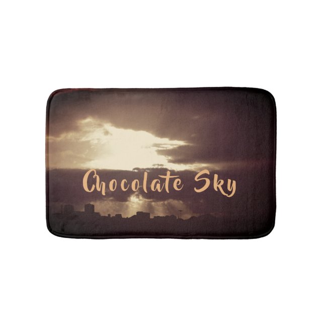 Tapete De Banheiro Chocolate Negro Plymouth Sky Sunset Bath Mat (frente)