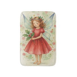 Tapete De Banheiro Christmas Fairy Watercolor Art Holiday