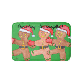 Tapete De Banheiro Christmas Gingerbread Dancers