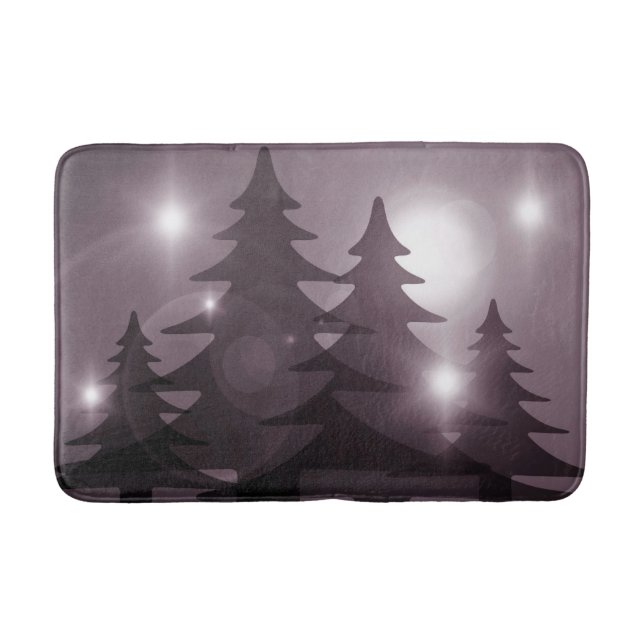 Tapete De Banheiro Christmas Party Pink Trees Holiday Winter Elegant (Frente)