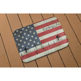Tapete De Banheiro Ciclismo, Estrelas e Stripes