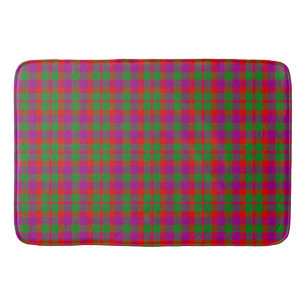 Tapete De Banheiro Cidade Glasgow Tartain Xadrez Vermelha Verde Roxo