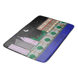 Tapete De Banheiro Cidade Noturna