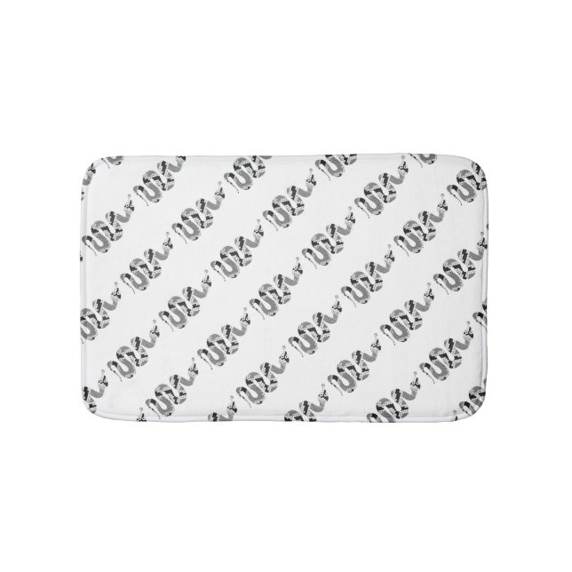 Tapete De Banheiro Cinza cobra e Cinza leve (frente)