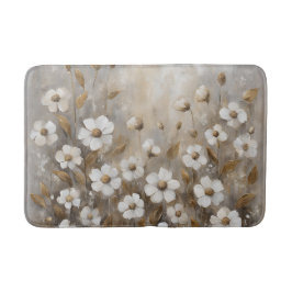 Tapete De Banheiro Cinza Neutra Dourada Taupe Floral