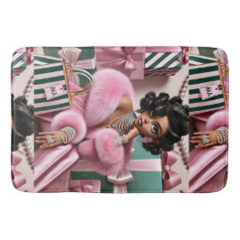 Tapete De Banheiro Cinza Rosa E Verde