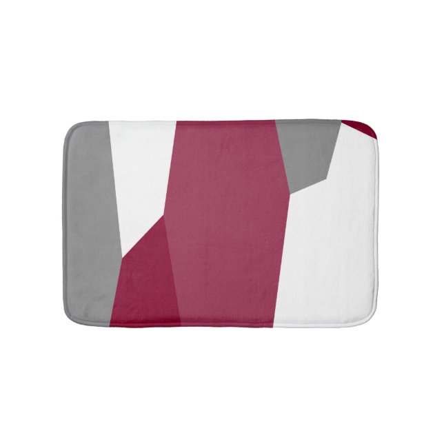 Tapete De Banheiro Cinza Rosa Fuchsia e Branco (frente)