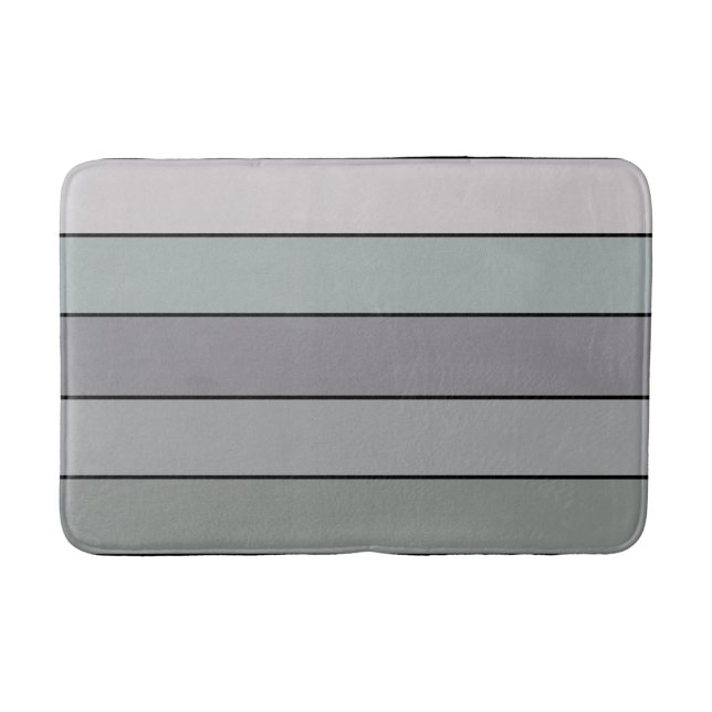 Tapete De Banheiro Cinza Verde Com Faixa Preta Em Papel De Aquarela (Frente)