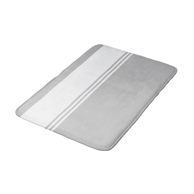 Tapete De Banheiro Cinzas modernas e listradas brancas (Angulado)