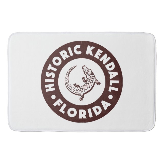 Tapete De Banheiro Círculo Kendall da Flórida - Castanho (Frente)