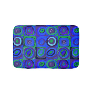 Tapete De Banheiro Círculo Quadrado do Kandinsky Farbstudie Blue Quad