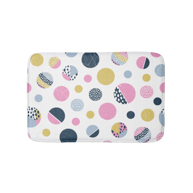 Tapete De Banheiro Círculos Coloridos (frente)