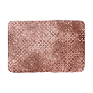 Tapete De Banheiro Círculos Dourados Rosa Brilhantes Luxo Faísca Meni
