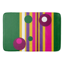 Tapete De Banheiro círculos e faixas ousadas modernas