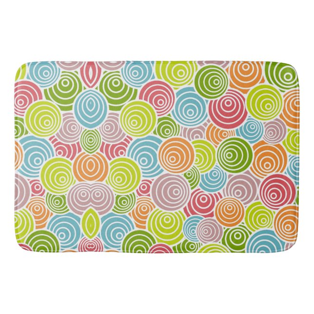 Tapete De Banheiro Círculos em Círculos (Frente)