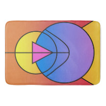 Círculos Geométricos Abstratos Linha Colorida 