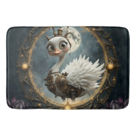 Tapete De Banheiro Cisne Mecânico ao Luar – Guardião de Sonhos Curios