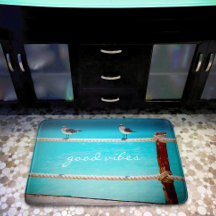 Citação de Boas Vibrações Foto de Gaivotas Brancas