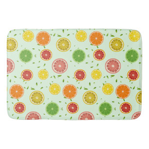 Tapete De Banheiro Citrino tropical SUMMER Laranja limão fina