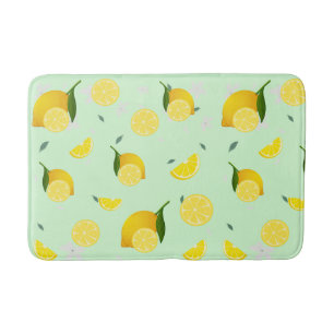 Tapete De Banheiro Citrino tropical SUMMER Laranja limão fina