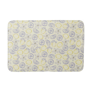 Tapete De Banheiro Citron Doodle Pattern Bath Mat