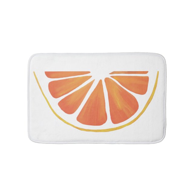Tapete De Banheiro Citrus Orange Grapefruit Slice Art (frente)