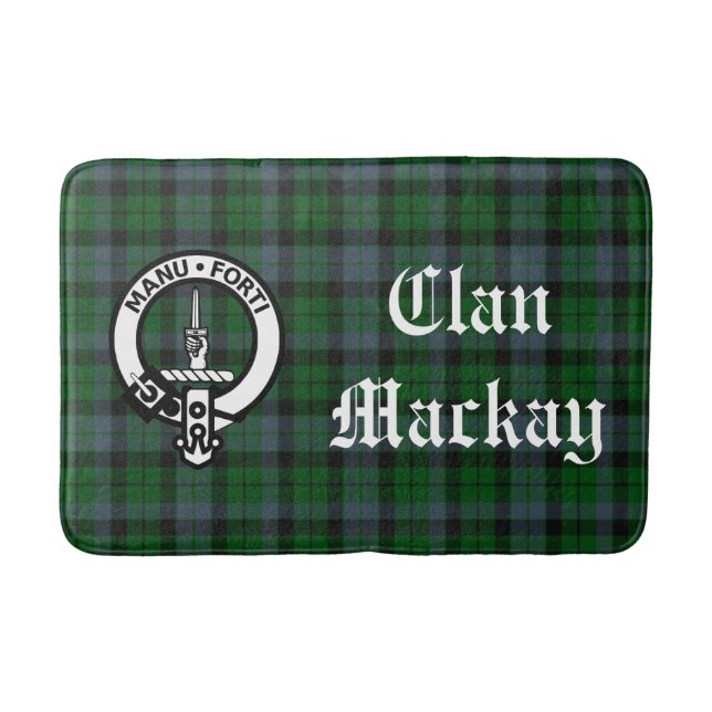 Tapete De Banheiro Clan Mackay Crest Crachá e Tartan (Frente)