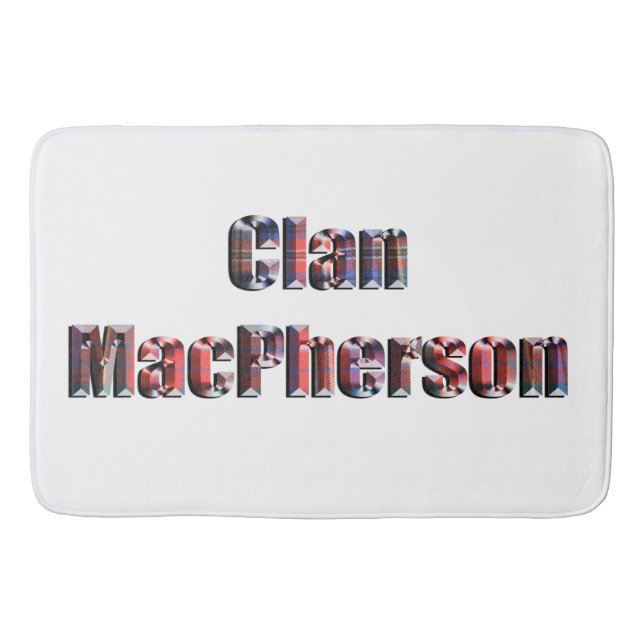 Tapete De Banheiro Clan Macpherson Tartan Name, Memory Foam Bathmat (Frente)
