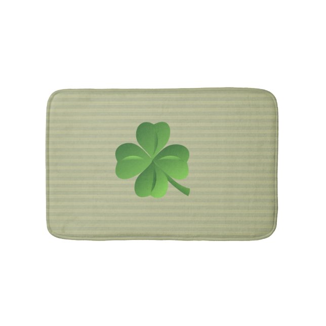 Tapete De Banheiro Classy Trendy Irish Lucky Shamrock (frente)
