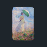 Tapete De Banheiro Claude Monet - Mulher com Parasol virada para a di<br><div class="desc">Estudo de uma Figura ao ar livre,  também conhecida como Mulher com Parasol/Guarda-chuvas virada para a direita. Por Claude Monet em 1886.</div>