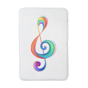 Tapete De Banheiro Clef (trecho de arco-íris)