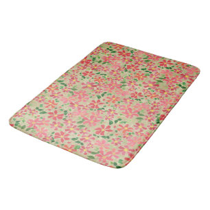 Tapete De Banheiro Clematis Pink, Red, Orange Floral Patterno em Taup
