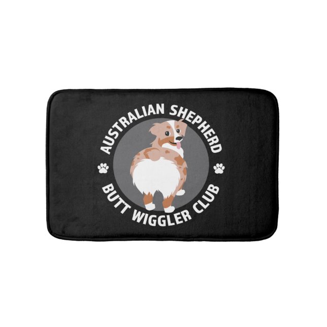Tapete De Banheiro Clube de Wigglers de Bumbum Shepherd Australiano - (frente)
