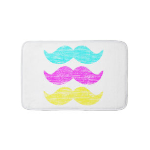Tapete De Banheiro CMY Mustaches (estilo letterpress)